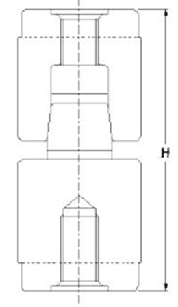导柱辅助器（圆形斜度锁）简视图